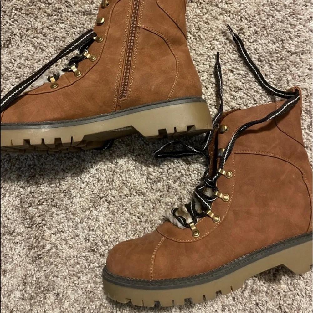 Style & Co. Faux Fur Combat Boots - Picture 8 of 8